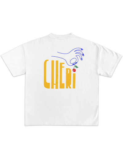 T-shirt CHERI on the "i" White