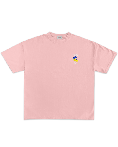 Tshirt cheri club SS24 rose brodé marque française