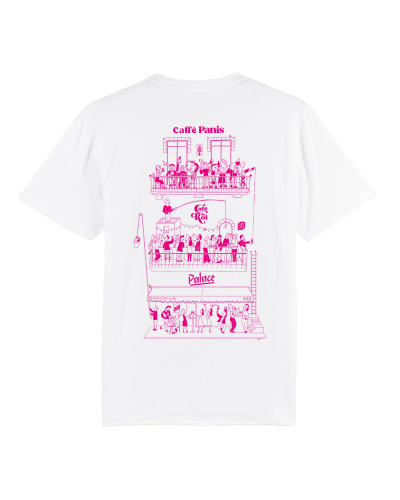 Palace Bar cheri club tshirt blanc magenta