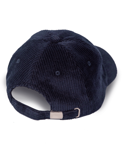 Navy blue corduroy cap CHERI CLUB cherry embroidery face