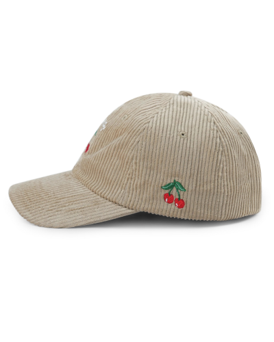 Cream Beige Corduroy Cap | CHERI CLUB